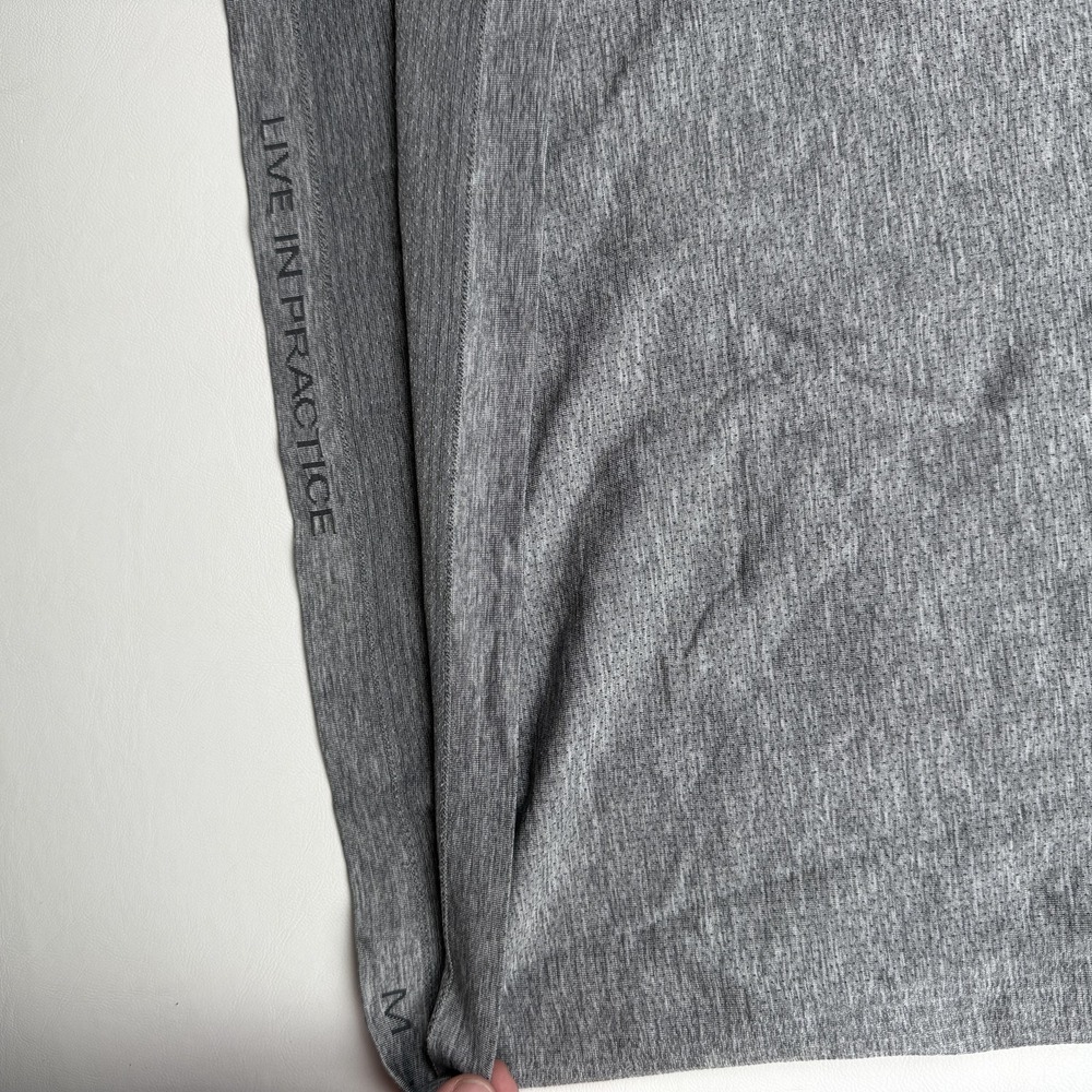 Lululemon Shirt Mens Medium Gray Live In Practice Athletic Tee Performance - Picture 2 of 7